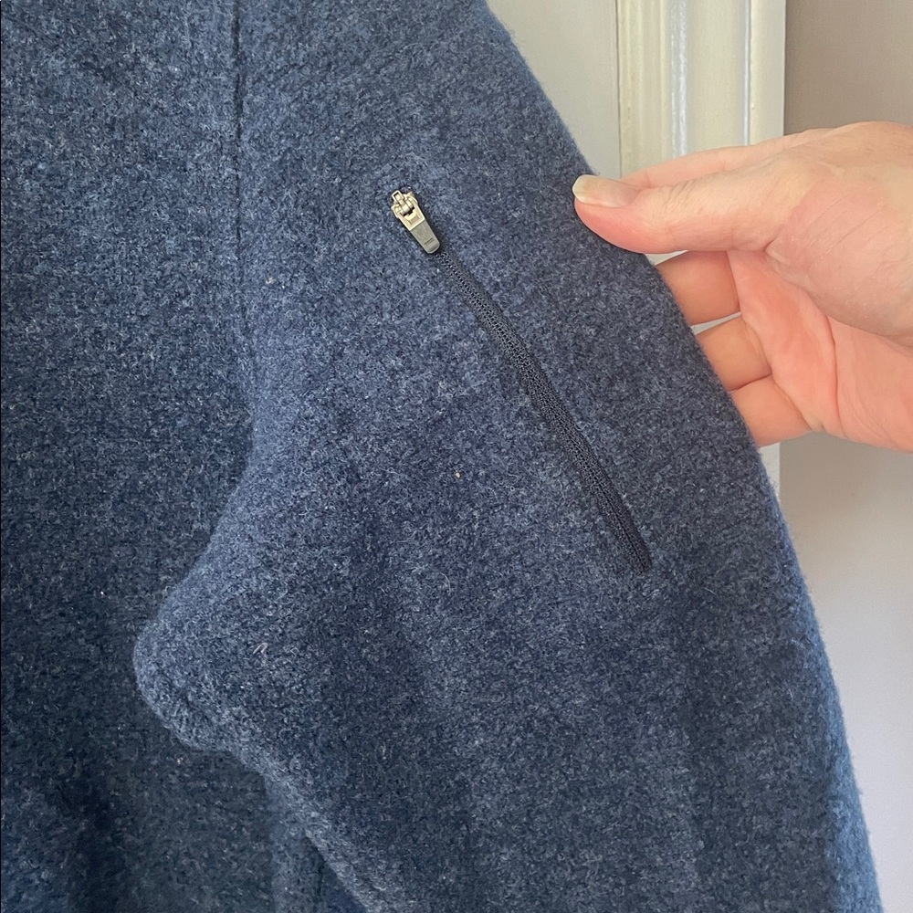 Smartwool wool blend navy quarter zip sweater men’s size medium - Picture 4 of 16